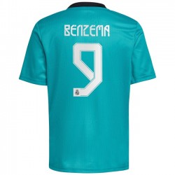 Camisola Real Madrid Karim Benzema 9 Equipamento Terceiro 2021-2022 Manga Curta